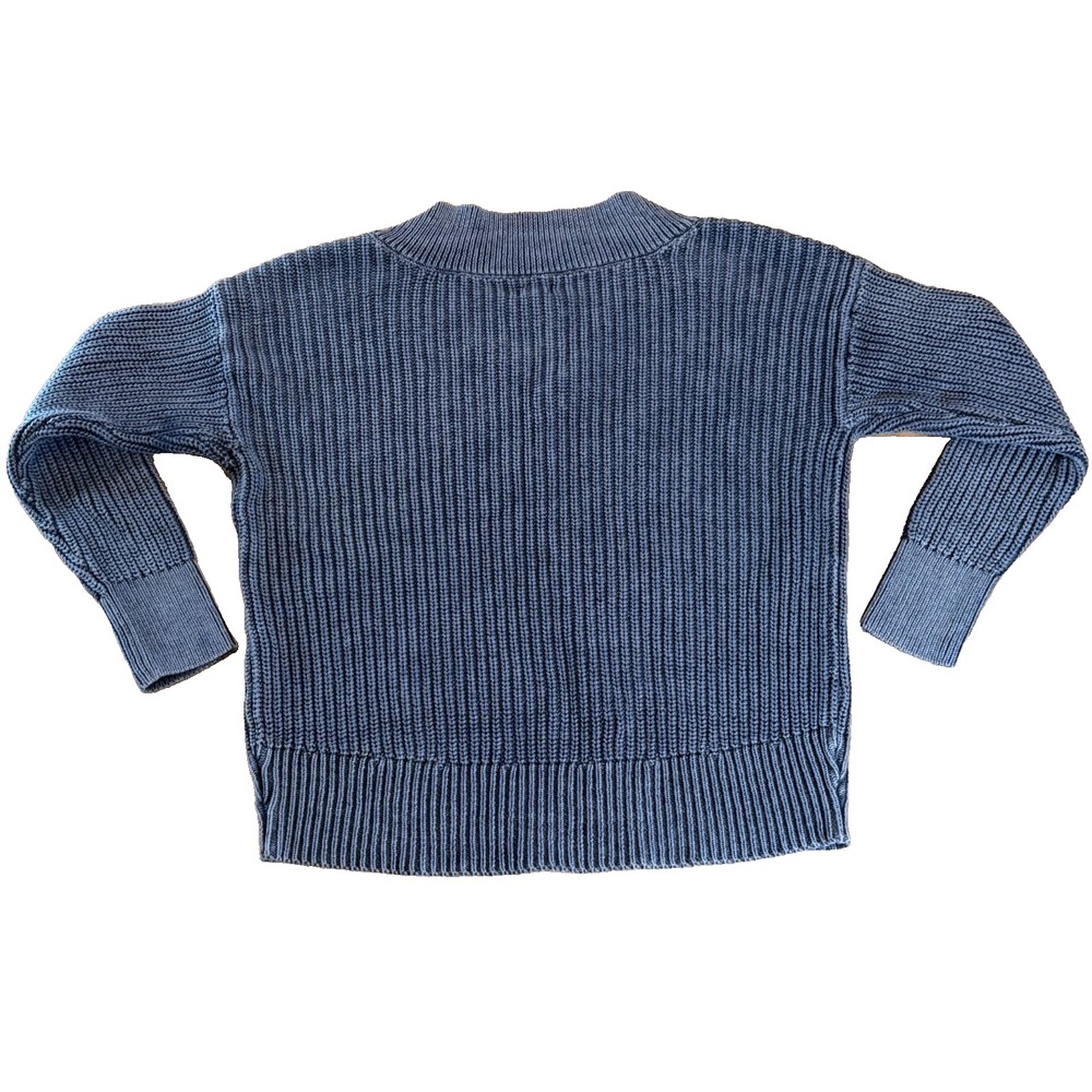 Aerie Sweater Womens  Blue V-neck  Knit Pullover Cozy Winter Lounge fit xs‎ to S - Picture 2 of 7